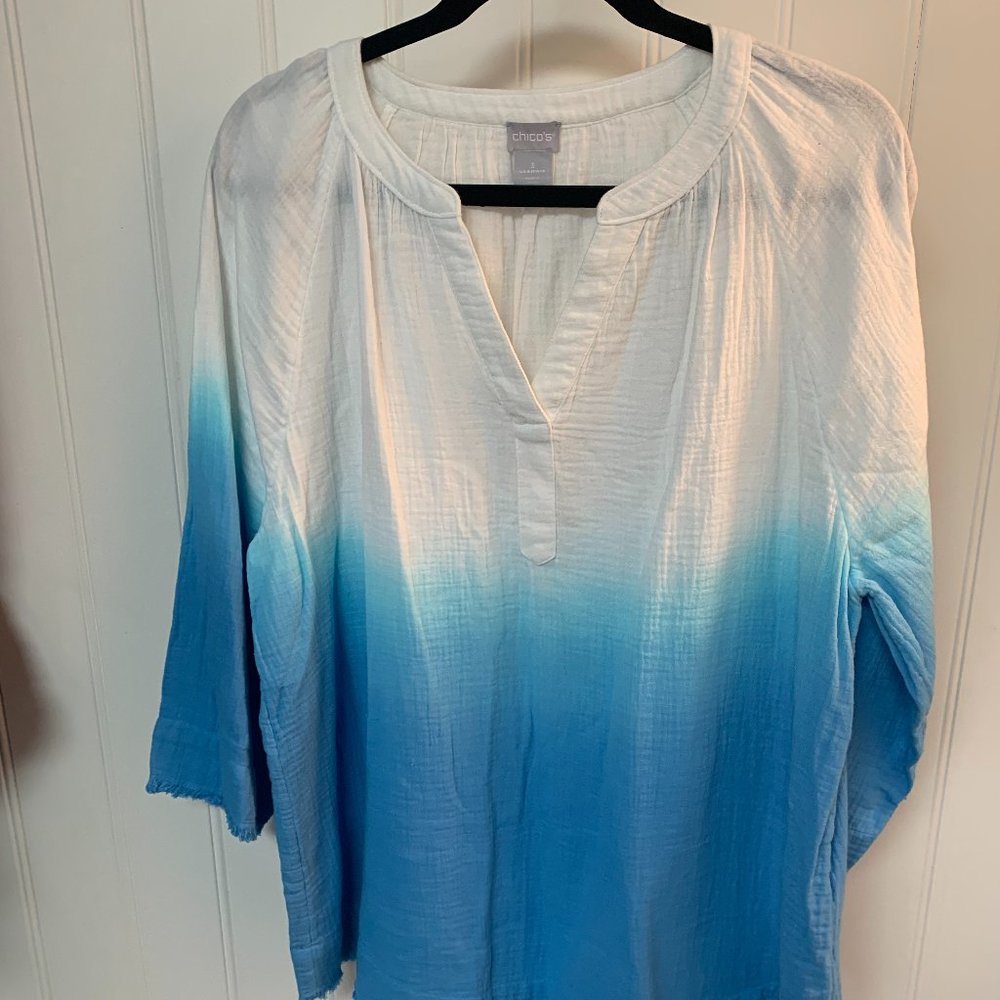 Chico's V-Neck Comfy Ombre Top